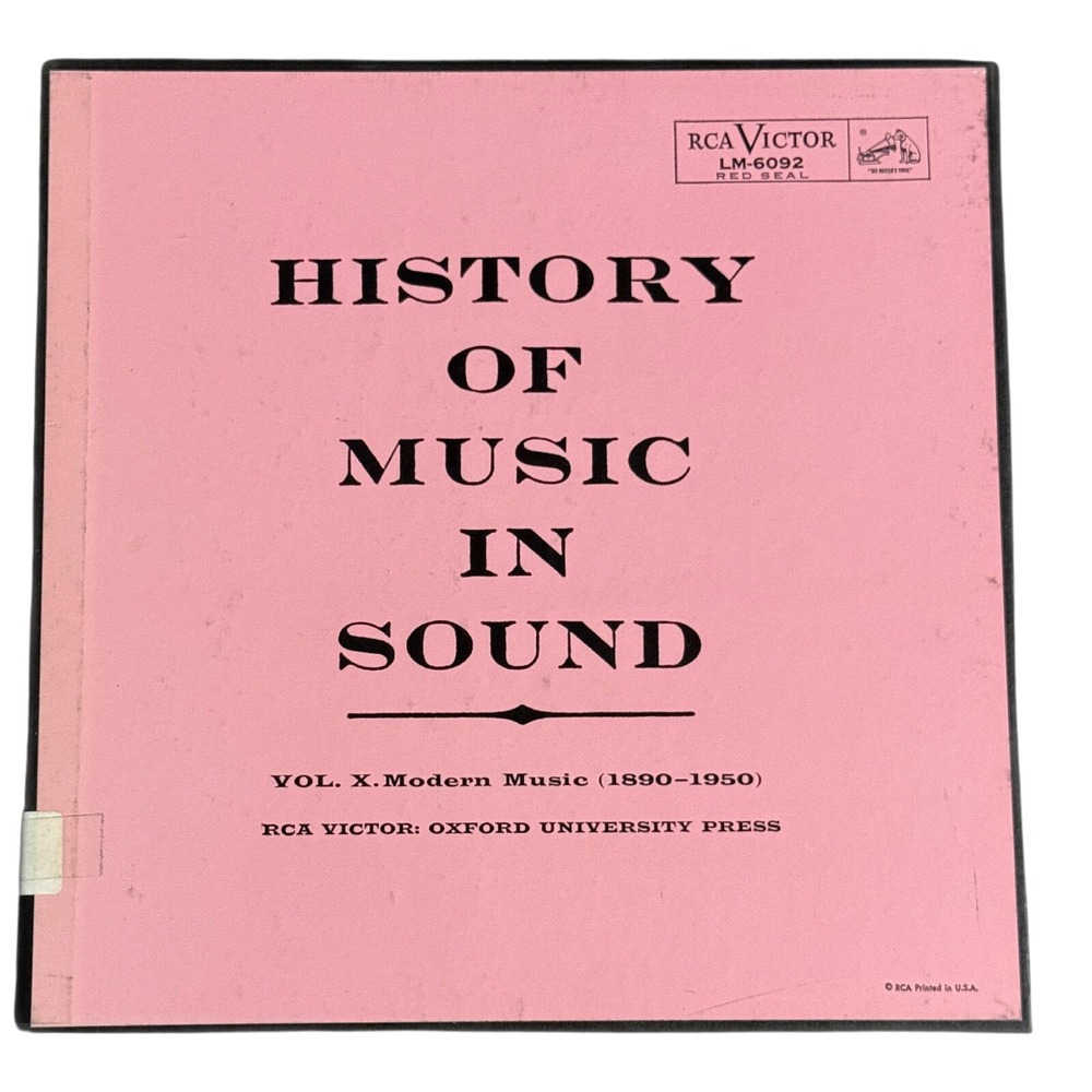 RCA Victor‎ History of Music in Sound Vol X Music 1890-1950 Vinyl Record LP Set